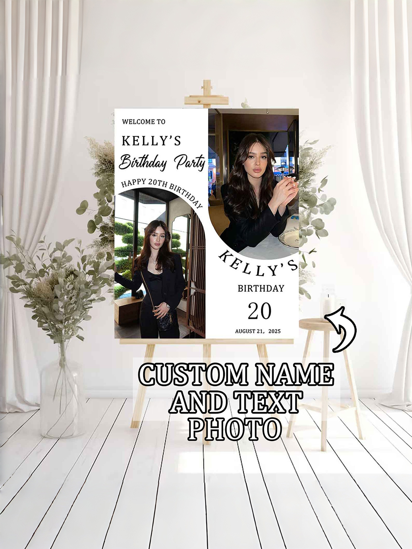 Custom Personalized PVC Birthday Welcome Sign